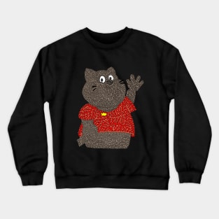 Cute Cat in A T-shirt Crewneck Sweatshirt